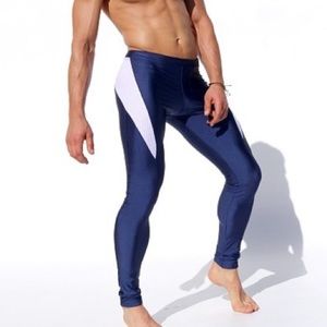 RUFSKIN Requiem Men’s Navy Tights Leggings Mesh Panels SMALL